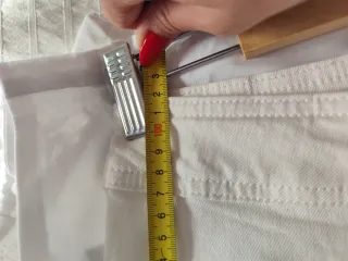 Pantalón vaquero blanco ancho culote