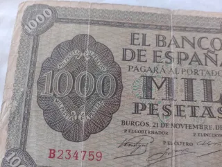 Billete 1000 Pesetas Banco de España 1936