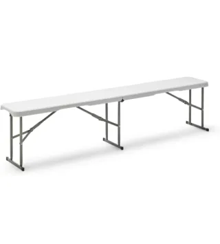 Banco plegable blanco 180 cm