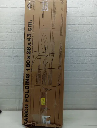 Banco plegable blanco 180 cm