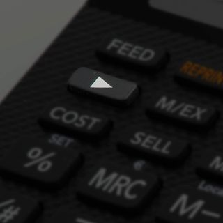 Calculadora impresora negra