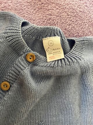 Conjunto bebé 2 piezas punto y algodón 3 meses