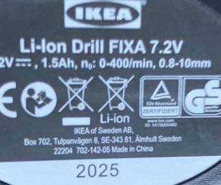 FIXA 7.2v Taladro- Destornillador IKEA