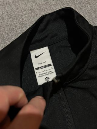 Felpa Nike Zip Nera Taglia L unisex slim fit