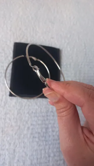 Pendientes Aro Plateados