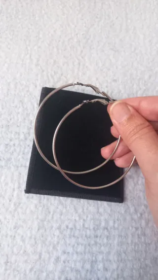 Pendientes Aro Plateados