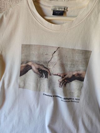 Camiseta manga corta pull&Bear mujer talla M cuadr