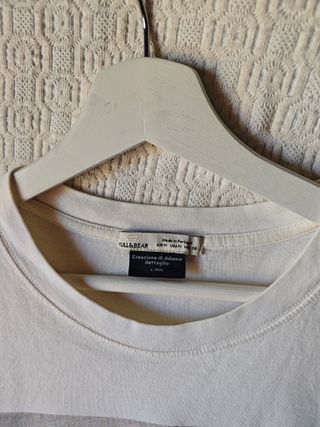 Camiseta manga corta pull&Bear mujer talla M cuadr