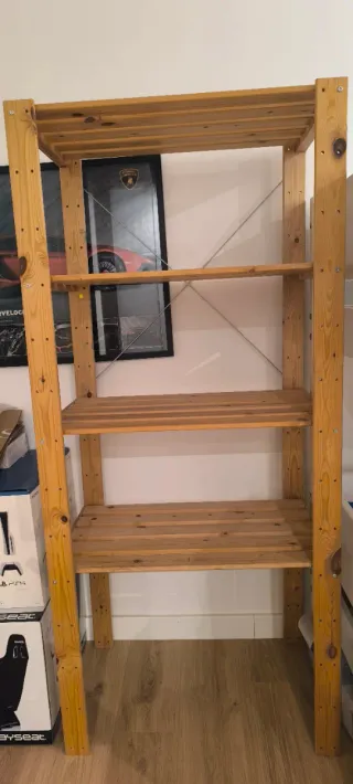 Scaffale in legno e metallo Ikea