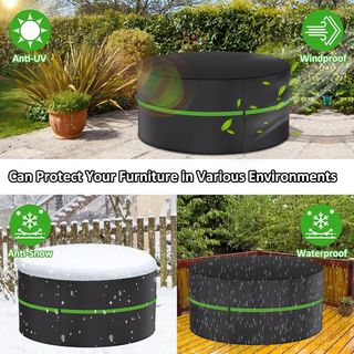 Coperta impermeabile per mobili da giardino rotonda 128x71 cm