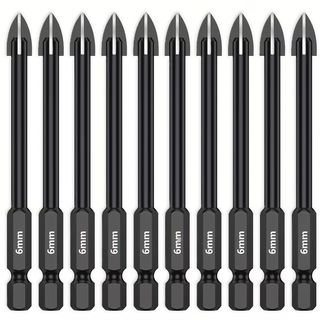 10 Punte Trapano 6mm Ceramica Marmo