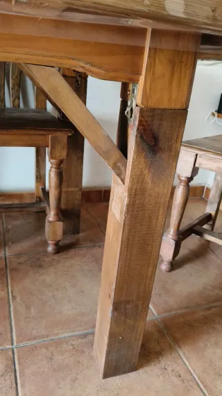 Mesa comedor madera + 6 sillas