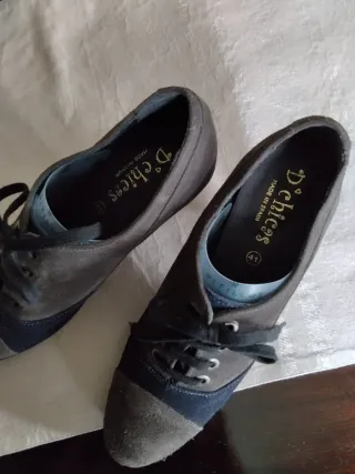 Zapato ante mujer tacón alto cordones