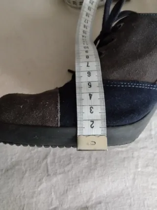 Zapato ante mujer tacón alto cordones