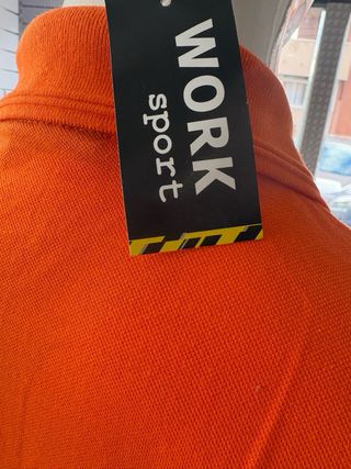 Polo WORK sport naranja talla XL