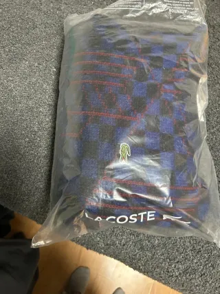 Jersey Lacoste Cuadros Azul y Negro