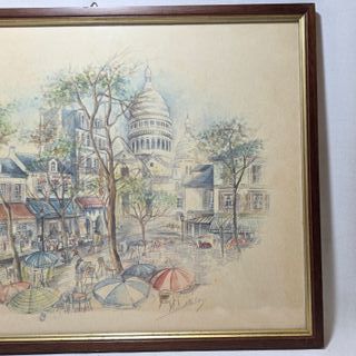 Quadro Vintage Parigi - Place du Tertre Montmartre