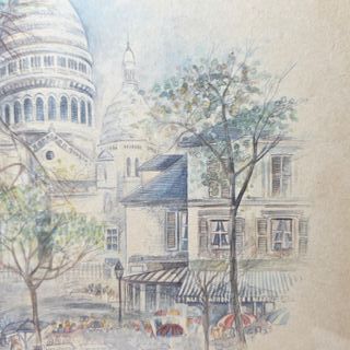 Quadro Vintage Parigi - Place du Tertre Montmartre