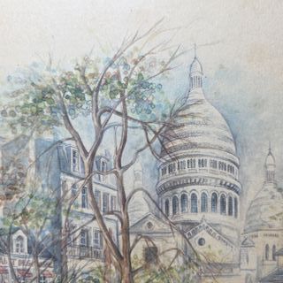 Quadro Vintage Parigi - Place du Tertre Montmartre