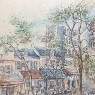 Quadro Vintage Parigi - Place du Tertre Montmartre