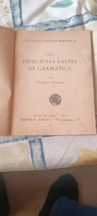 Llibres de Pompeu Fabra en col.lecció popular