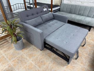 Sofá Japón con Cojines y Cama - Gris Nuevo