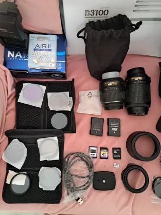 Pack Cámara Nikon D3100 + Lentes + Accesorios
