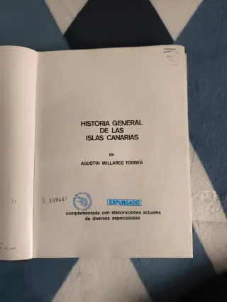 Tomo II de Historia General de las Islas Canarias