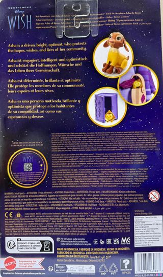 Muñeca Disney Wish Asha de Rosas con Valentino