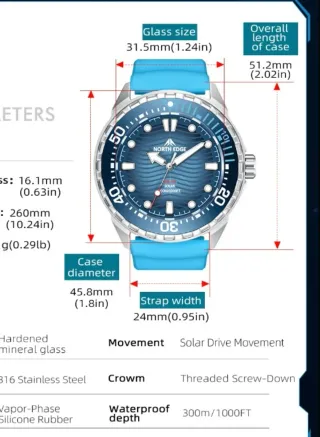 Reloj North Edge Triton Solar