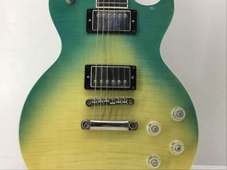 guitarra electrica epiphone les paul modern figured caribbean blue fade
