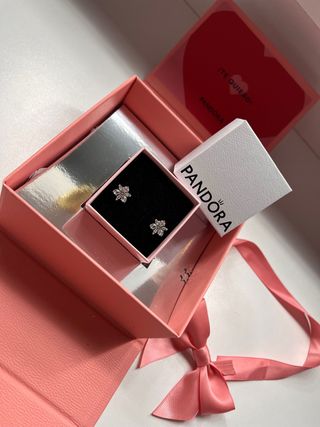 Pendientes Flor Pandora Plata