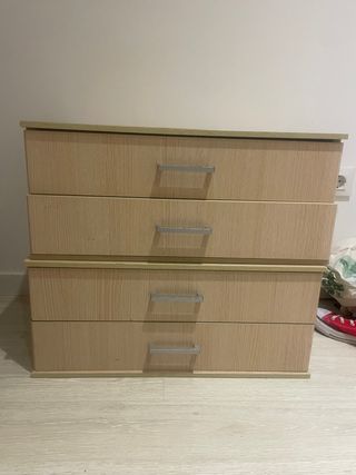 Mesitas Cajoneras Madera y Metal