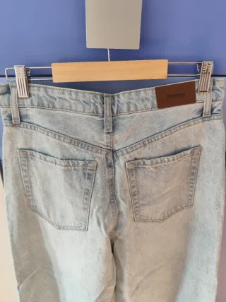 Pantalón culotte Stradivarius azul Talla M