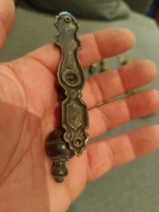 Lote 11 tiradores latón vintage