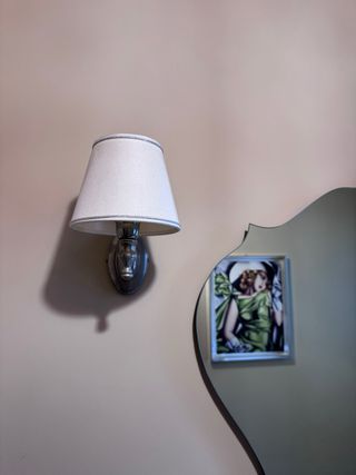 Coppia Applique Shabby Chic Metallo Stoffa