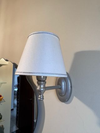 Coppia Applique Shabby Chic Metallo Stoffa