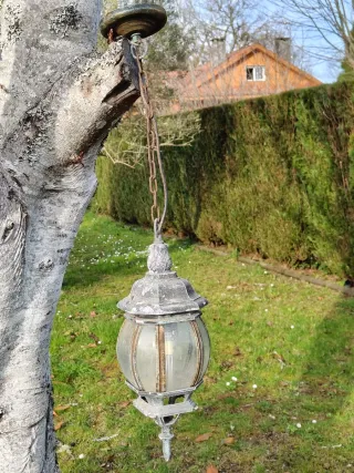 Lámparas vintage de metal y cristal