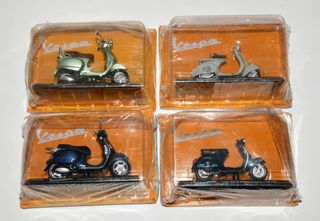 LOTE DE MOTOS VESPA A ESCALA
