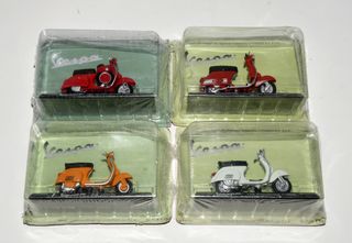 LOTE DE MOTOS VESPA A ESCALA