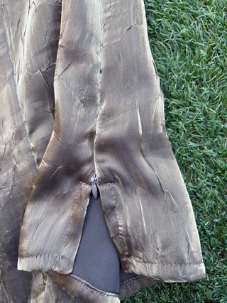 Blusa corta top verde irisada Talla 46