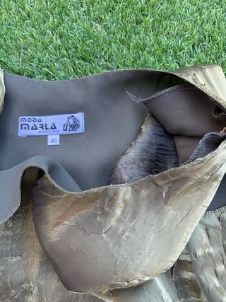 Blusa corta top verde irisada Talla 46