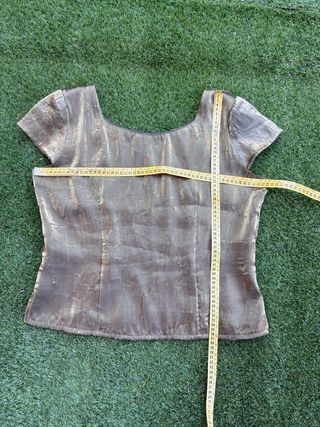 Blusa corta top verde irisada Talla 46