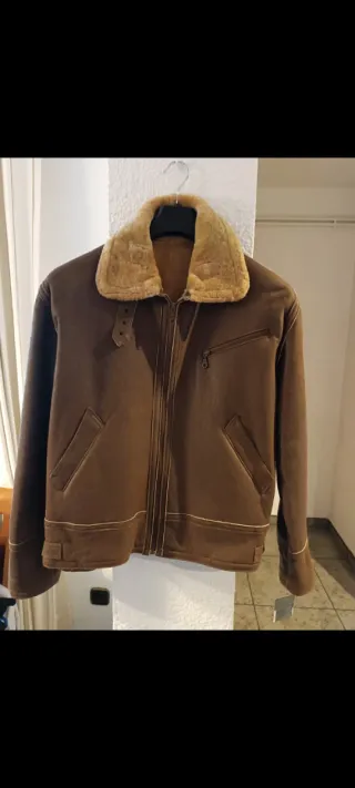Cazadora Piel Mouton Marrón