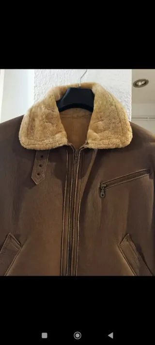 Cazadora Piel Mouton Marrón