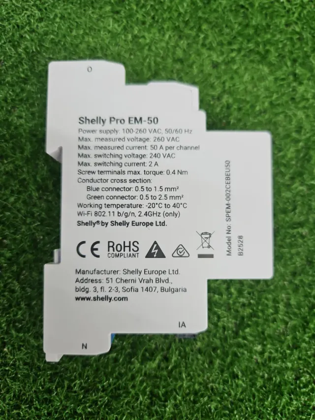 Shelly Pro EM-50A Medidor Eléctrico