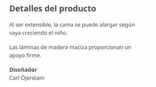 Cama extensible infantil BUSUNGE IKEA