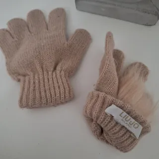 Guanti Liu Jo bimba rosa con pelo