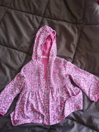 Conjunto Fato Treino Flores Rosa Bebé