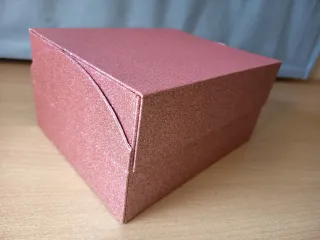 Joyero rosa purpurina con espejo